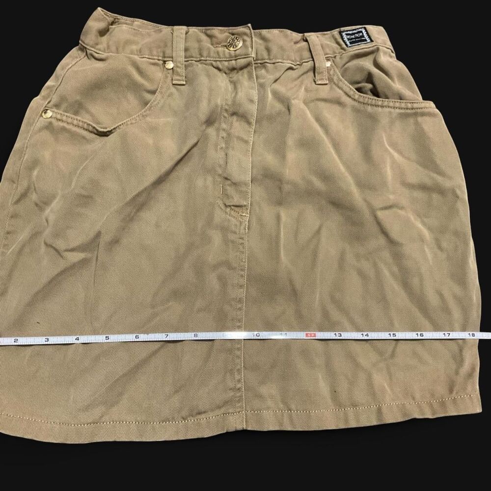 Votre Nom Tan Tencel Mini Skirt Made in France FR 40 US 8